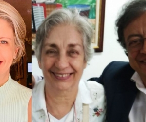 Claudia Gurisatti, Tulia Barreto y Gustavo Petro.