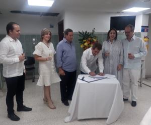 Firma del convenio entre las dos fundaciones del Caribe