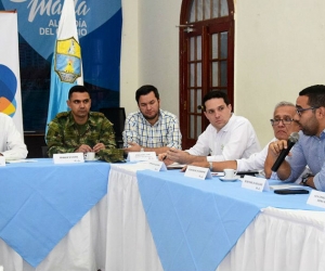 Consejo de seguridad presidido por el alcalde (e) Andrés Rugeles.