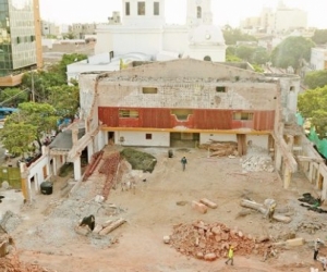 Obras de recuperación del Teatro Santa Marta 