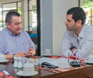 Reunión de el 'Mello' Cotes con el director ejecutivo de la Asociación Hotelera y Turística de Colombia (Cotelco) seccional Magdalena.