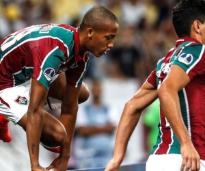 Joao Pedro celebrando uno de los goles de su tripleta frente al Nacional.