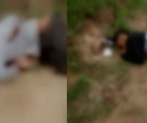 Cortesía - Emilio Paipa Los cadáveres yacían a un costado de la vía.