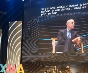 Barack Obama durante conferencia en Bogotá