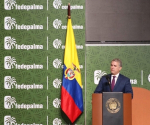 Después de seis años un Presidente de Colombia participa en un congreso naional de palma de aceite.