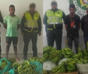 Policía Capturados en Zona Bananera.