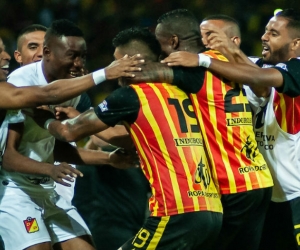 Jugadores del Pereira celebrando.