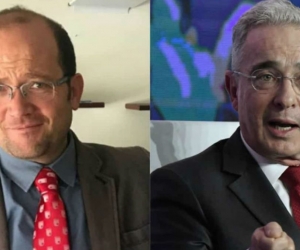 Daniel Samper y Alvaro Uribe.