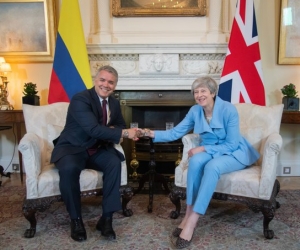 Iván Duque, visitó este lunes a la Primera Ministra del Reino Unido, Theresa May