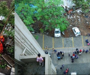 Los equipos de rescate buscan más personas que podrían estar bajo los escombros de la pared derruida.