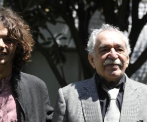  Mateo García Elizondo junto a su abuelo Gabriel García Márquez (QEPD)