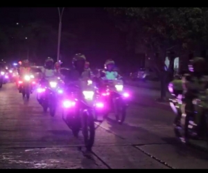 Escuadrón motorizado nocturno recorre las calles de Santa Marta 
