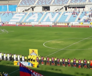 Partido entre Unión y Jaguares en el primer semestre.