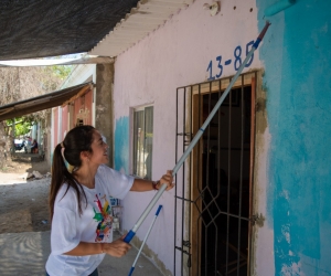 En la jornada pintaron 200 fachadas y un mural.