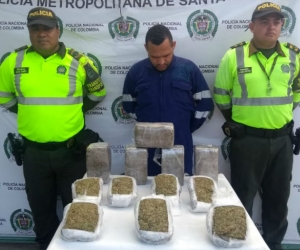 Edgar Yesid Bolaño Rodríguez, capturado con marihuana.
