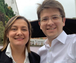 Ángela Garzón y Miguel Uribe, precandidatos a la Alcaldía de Bogotá.