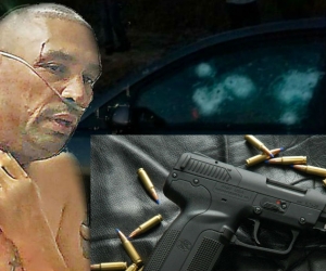 Los sicarios utilizaron una pistola Five seveN, conocida como la ‘mata policías’ para  perforar el grueso cristal de un vehículo Mazda blindado.