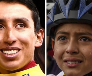 Egan Bernal y Julián Torres.