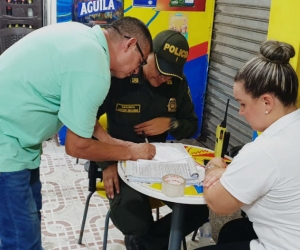 Caravana de Seguridad realizada en la noche del sábado.