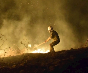 Incendio forestal en Huila.