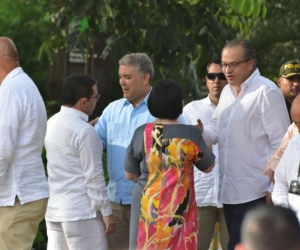 Encuentro entre el alcalde Rafael Martínez y el presidente Iván Duque.