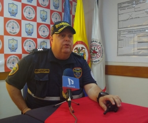 El comandante del Cuerpo de Bomberos de Santa Marta, capitán Ricardo Chaín.