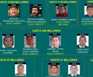 Cartel de los 30 más buscados por crímenes contra excombatientes de las Farc