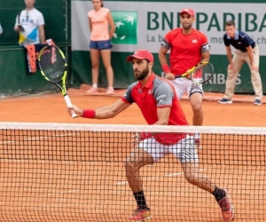 Robert Farah, en un partido de Roland Garros junto a Juan S. Cabal.