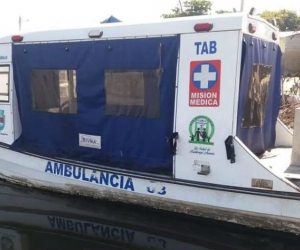 Ambulancia que donó la Gobernación del Magdalena y que, al parecer, no ha sido puesta en funcionamiento.