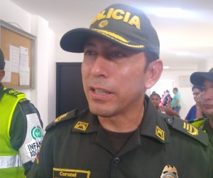 El comandante de la Policía Metropolitana de Santa Marta, coronel Gustavo Berdugo.