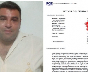 Juan Camilo Londoño ya llegó hasta Ecuador con su accionar delictivo.