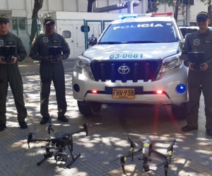 Drones que llegaron a Santa Marta a apoyar el trabajo de la Metropolitana.