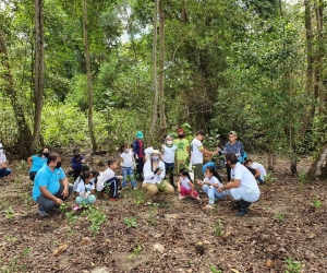 En días pasados, Corpamag organizó una siembra de árboles con niños de una fundación.