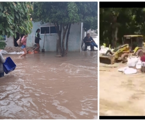 Impresiones de la inundación que deja el desbordamiento del río Fundación.