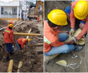 Trabajos en el barrio Villa Franca