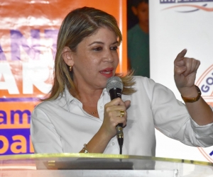 Virna Johnson durante la intervención en Chimila 2. 