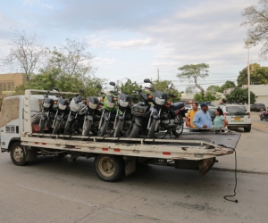 Motos inmovilizadas en el Distrito