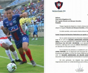 En el documento se especifica el interés del equipo paraguayo por el delantero samario.