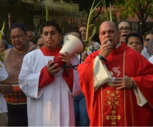 Celebración del Domingo de Ramos en Santa Marta en el año 2019