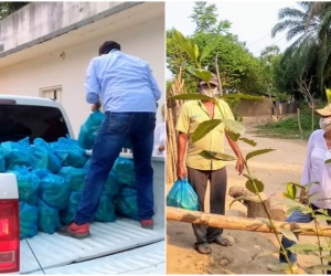 200 mercados fueron entregados en todo el corredor de la línea férrea y los otros 200 en la cabecera municipal.