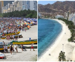 Así estarían las playas de Santa Marta en Semana Santa.