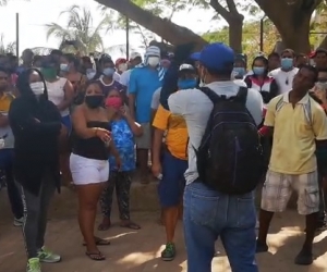Tagangueros protestan este Viernes Santo contra el coronavirus.