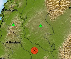 El sismo tuvo como epicentro Pinillos, Bolívar.