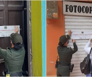 Cierran cuatro locales comerciales en Santa Marta. 