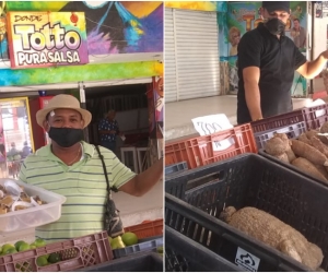 Desde hace ocho días Totó abrió como una venta de verduras y frutas. 