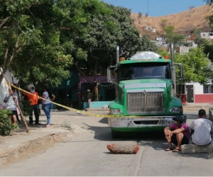 Protesta de habitantes de María Eugenia, sector Caribe.