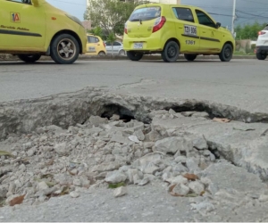 Afectación en cercanías del puente El Mayor.