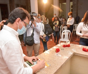 Carlos Caicedo, durante homenaje a Alfredo Correa de Andréis.