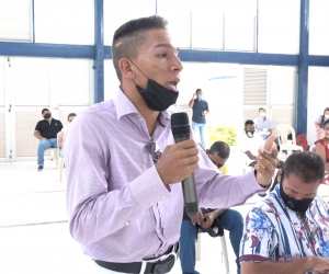 El joven Juan de Dios Jamaica Calderón durante su intervención en el evento.