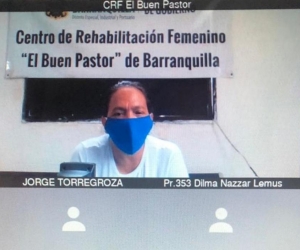 Dalila Duarte fue la única de los acusados que se conectó a la audiencia desde la Cárcel El Buen Pastor.